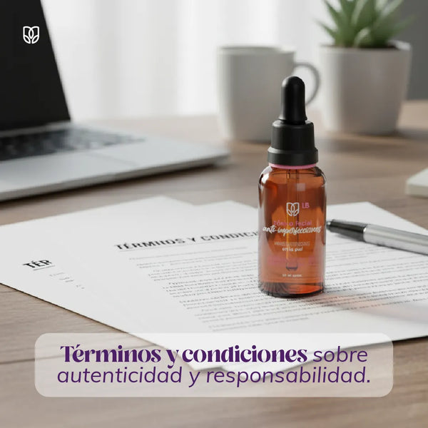 Términos y Condiciones del Tónico Anti Imperfecciones de Tratamientos LB SAS: Cuida tu piel, elige originalidad y seguridad