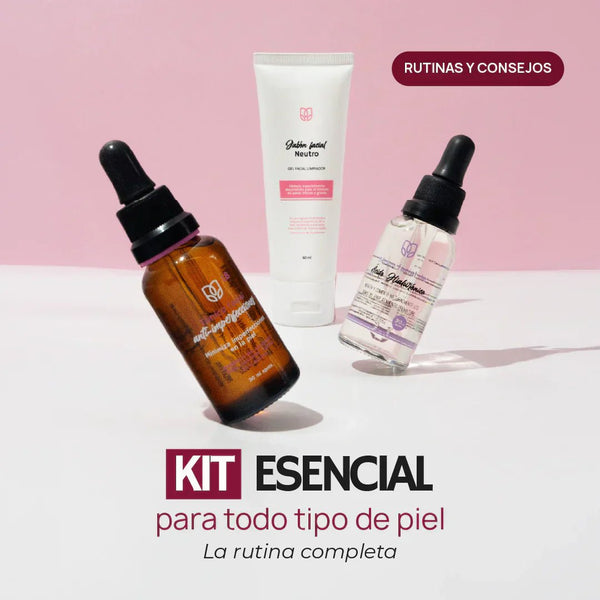 Kit Esencial para todo tipo de piel: la rutina completa con Tónico Anti Imperfecciones, Ácido Hialurónico y Jabón Facial Neutro