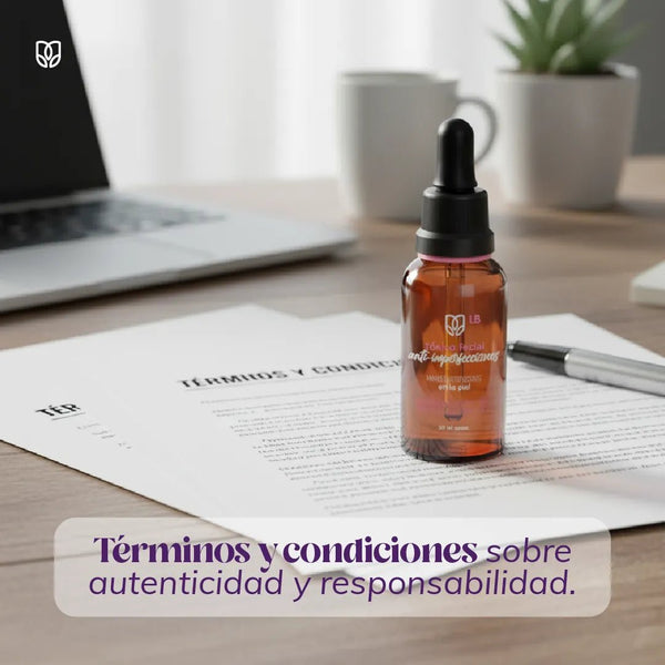 Términos y Condiciones del Tónico Anti Imperfecciones de Tratamientos LB SAS: Cuida tu piel, elige originalidad y seguridad